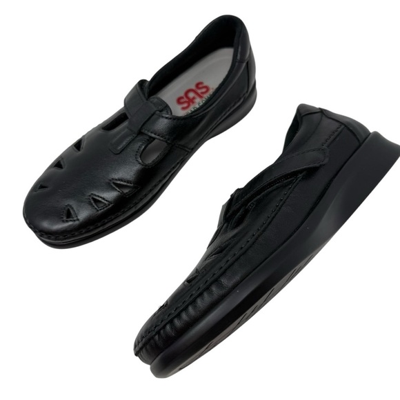 SAS Roamer Women’s Size 6.5 M Work Comfort Shoes Black Leather New - Picture 3 of 8